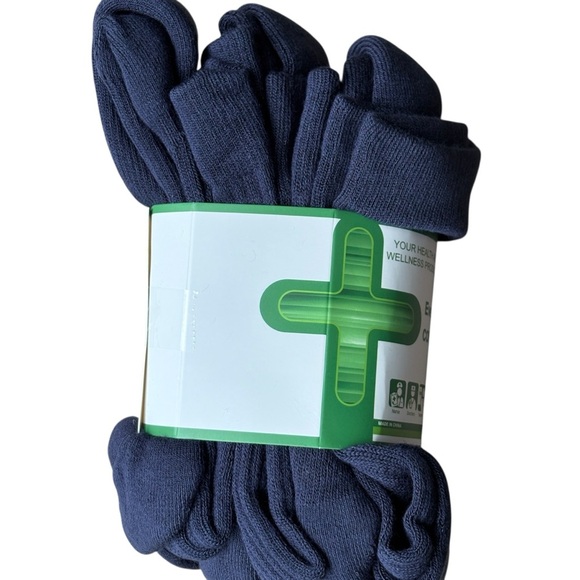 Everyday Compression Socks 3 Pairs Bamboo Co. 10-13 Navy Knee High NEW - Picture 4 of 5